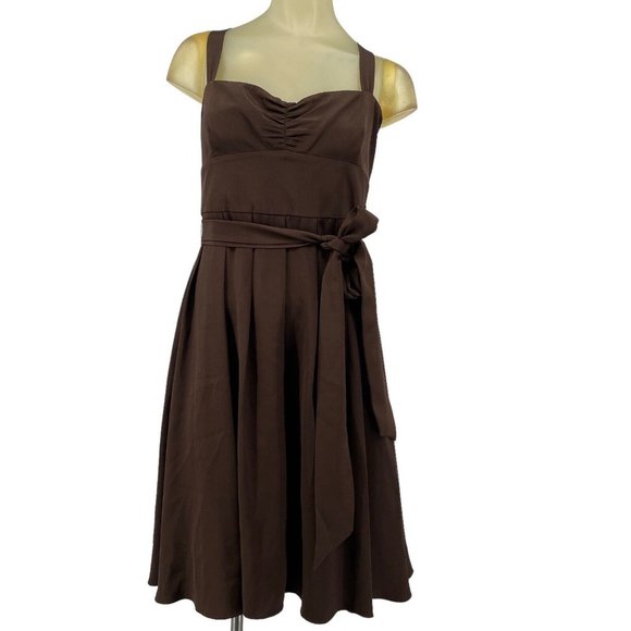 J.CREW Special Occasion Silk Dress Brown Bridesmaid Wedding formal size 12 new - Picture 1 of 7